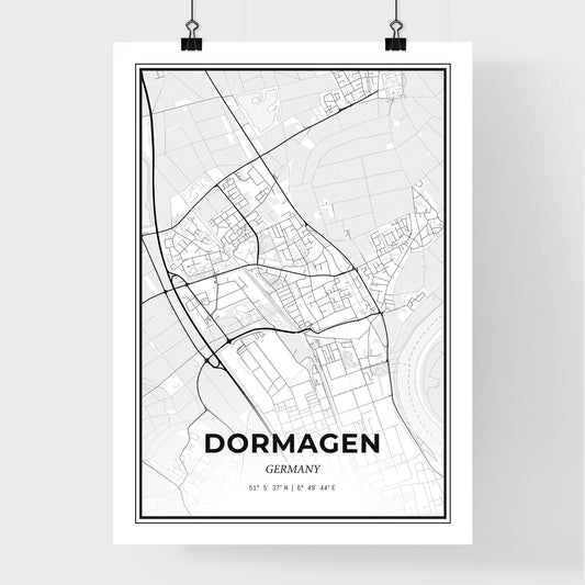 Dormagen Germany - Premium City Map Poster