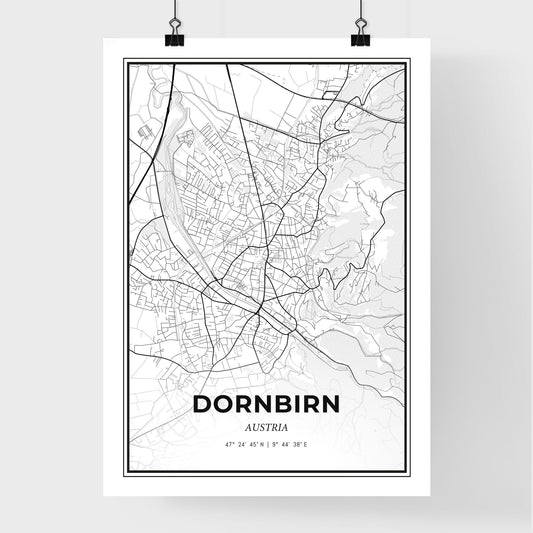 Dornbirn Austria - Premium City Map Poster