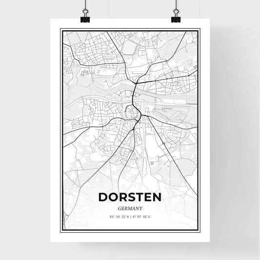 Dorsten Germany - Premium City Map Poster