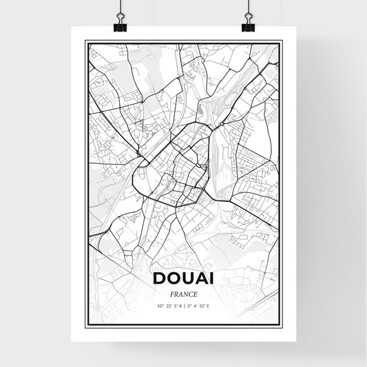Douai France - Premium City Map Poster