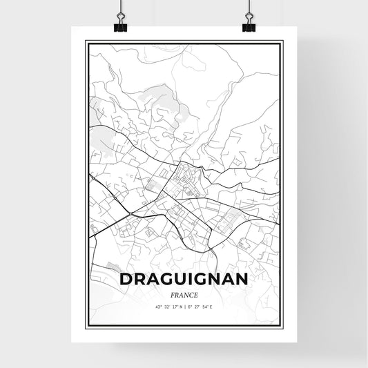 Draguignan France - Premium City Map Poster