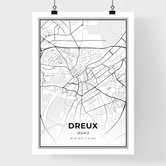 Dreux France - Premium City Map Poster