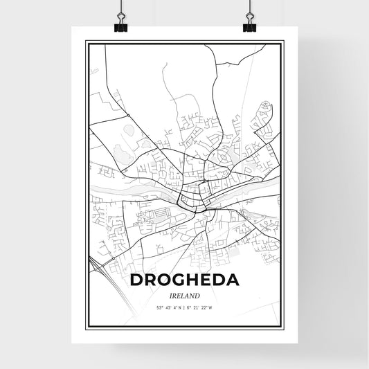 Drogheda Ireland - Premium City Map Poster