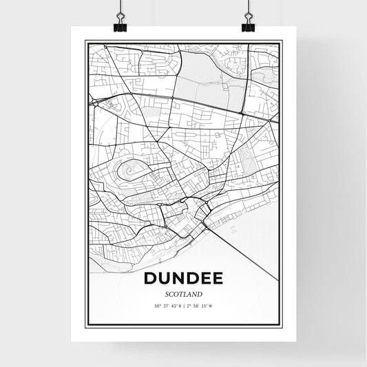 Dundee Scotland - Premium City Map Poster