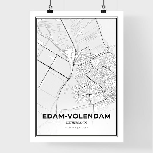Edam-Volendam Netherlands - Premium City Map Poster