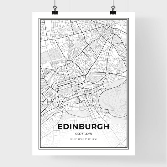 Edinburgh Scotland - Premium City Map Poster
