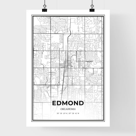Edmond Oklahoma - Premium City Map Poster