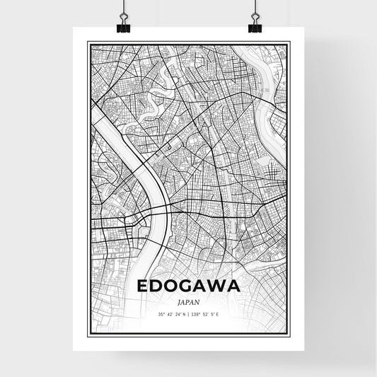 Edogawa Japan - Premium City Map Poster