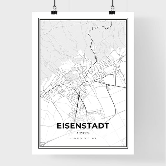 Eisenstadt Austria - Premium City Map Poster