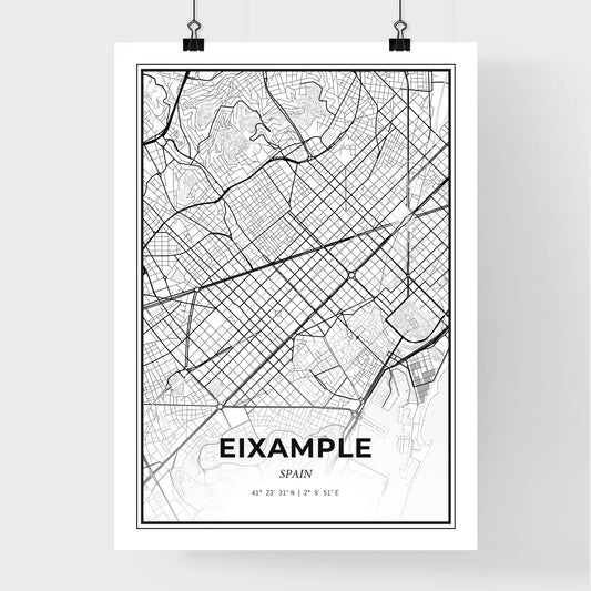 Eixample Spain - Premium City Map Poster