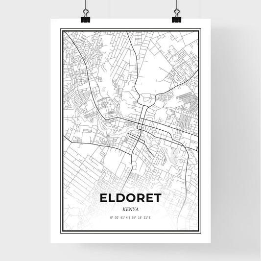 Eldoret Kenya - Premium City Map Poster