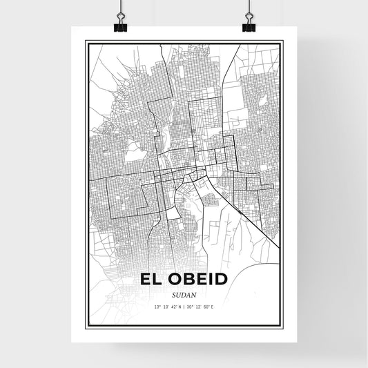 El Obeid Sudan - Premium City Map Poster