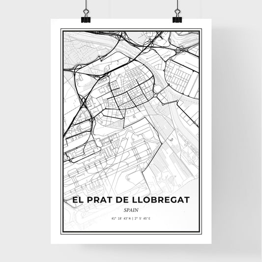 El Prat de Llobregat Spain - Premium City Map Poster