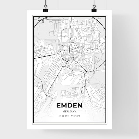 Emden Germany - Premium City Map Poster
