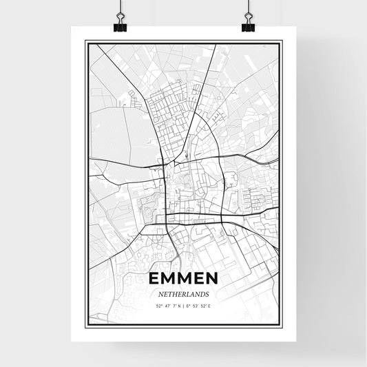 Emmen Netherlands - Premium City Map Poster