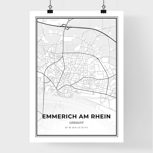 Emmerich am Rhein Germany - Premium City Map Poster