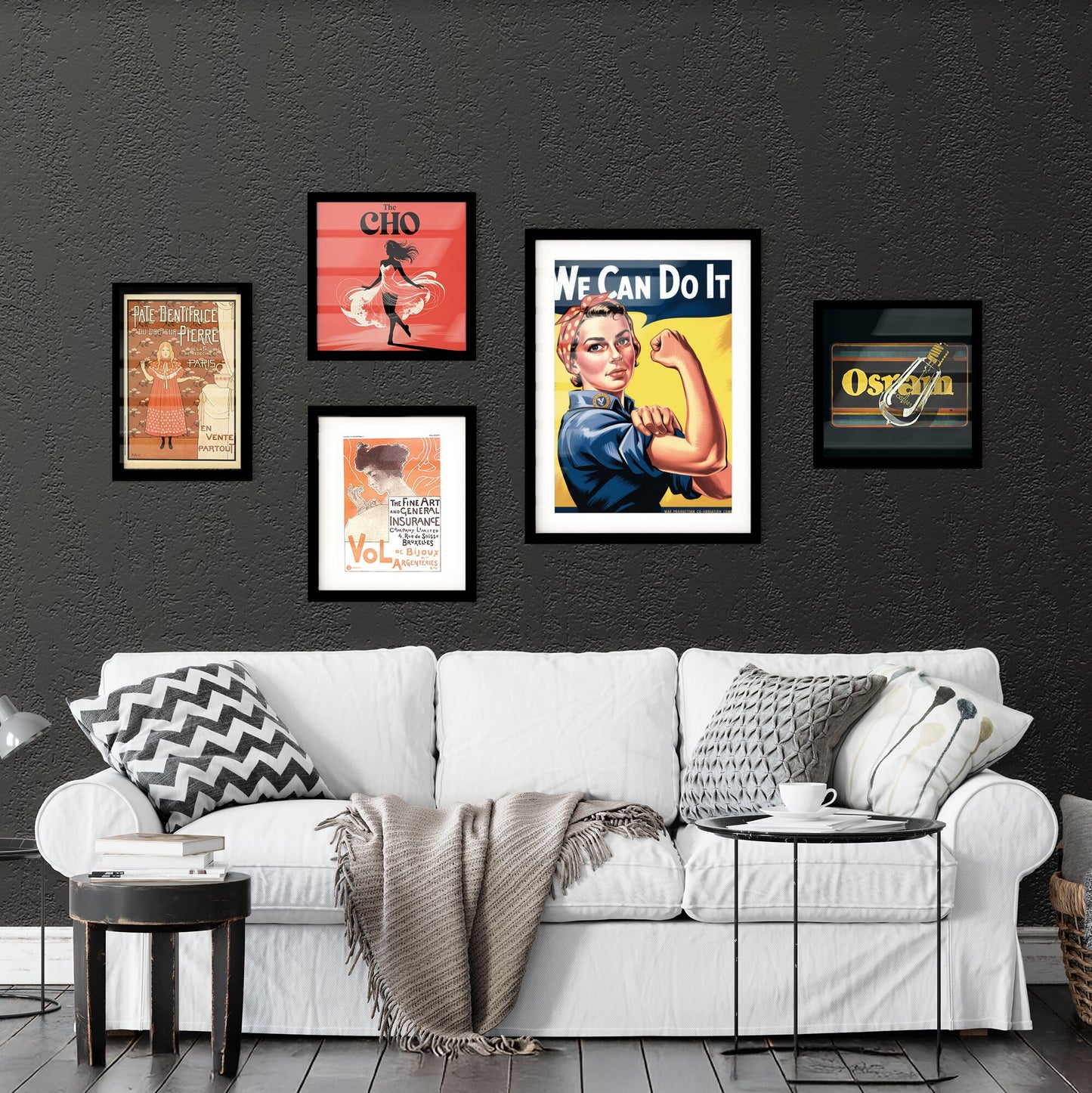 Empowering Vintage Rosie the Riveter Illustration Promoting Women's Strength and Capability in the Workforce. Collection