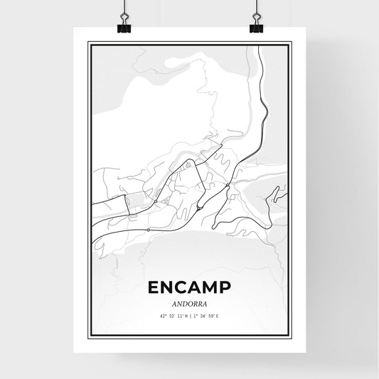 Encamp Andorra - Premium City Map Poster