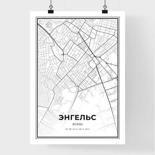 Engels Russia - Premium City Map Poster