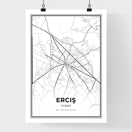 Erciş Turkey - Premium City Map Poster