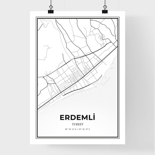Erdemli Turkey - Premium City Map Poster