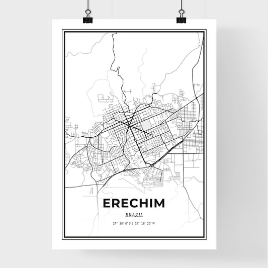 Erechim Brazil - Premium City Map Poster