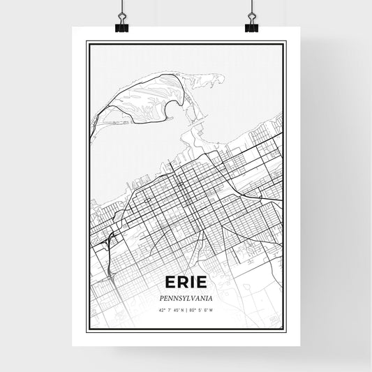 Erie Pennsylvania - Premium City Map Poster