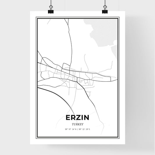 Erzin Turkey - Premium City Map Poster