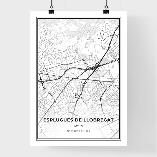 Esplugues de Llobregat Spain - Premium City Map Poster