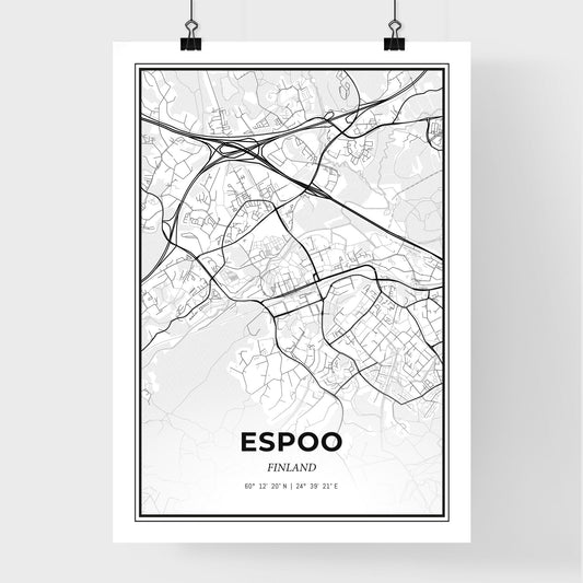 Espoo Finland - Premium City Map Poster