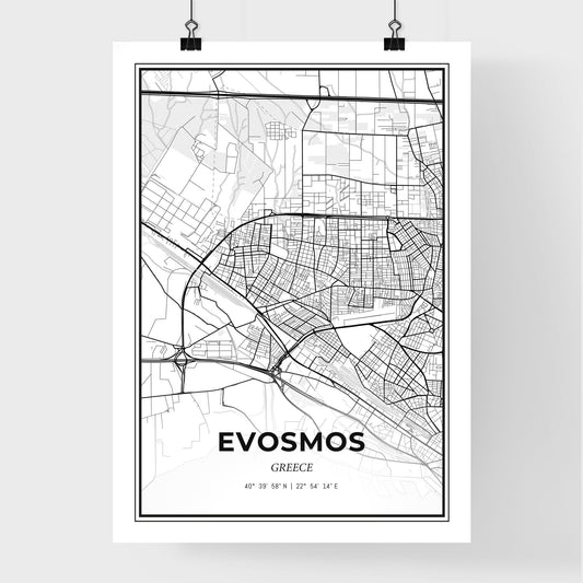 Evosmos Greece - Premium City Map Poster