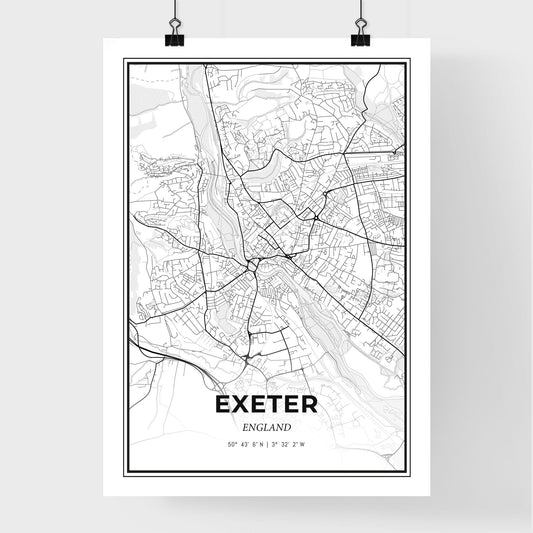 Exeter England - Premium City Map Poster