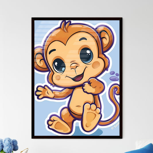 Playful and Humorous: Vibrant Monkey Sticker Illustration Celebrating Artistry and Mischievous Expressions Default Title