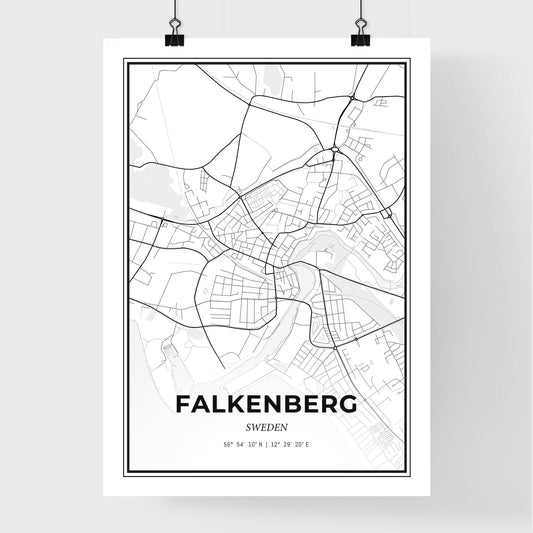 Falkenberg Sweden - Premium City Map Poster