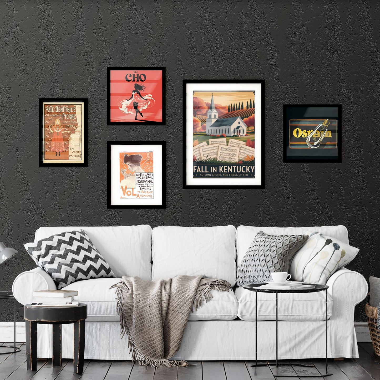 Fall in Kentucky: Captivating Autumn Landscapes Featuring Rustic Church and Melodic Sheet Music Collection