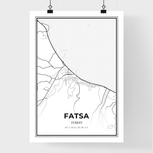 Fatsa Turkey - Premium City Map Poster
