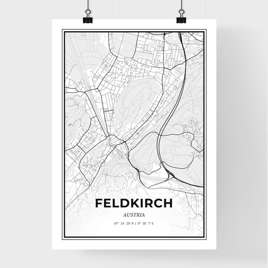 Feldkirch Austria - Premium City Map Poster