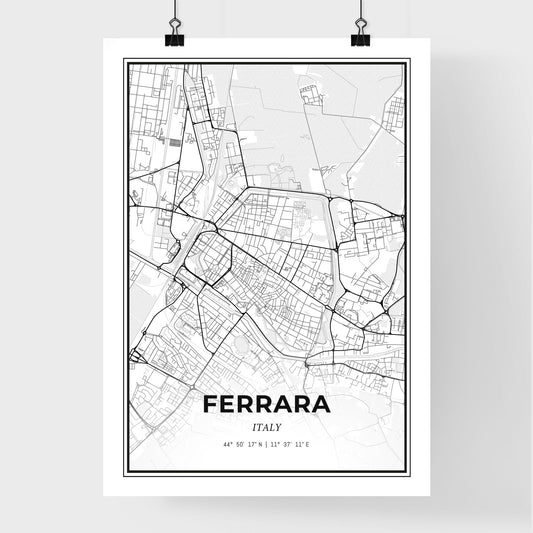 Ferrara Italy - Premium City Map Poster