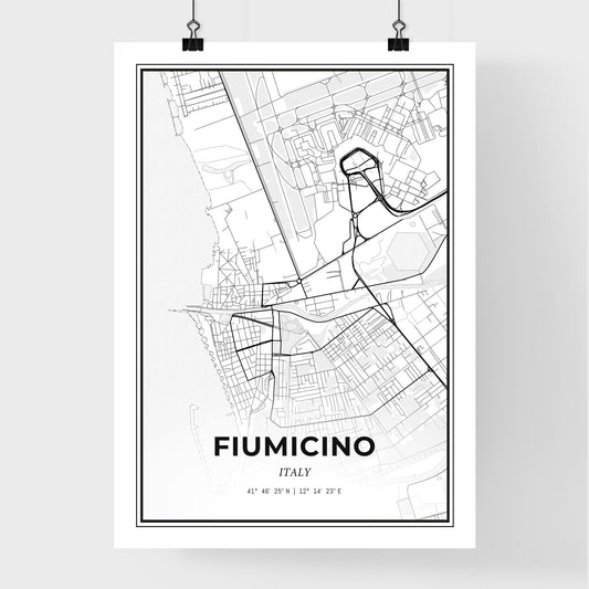 Fiumicino Italy - Premium City Map Poster
