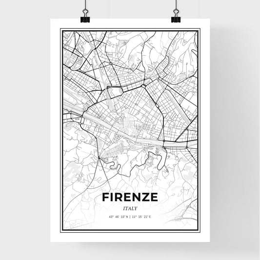 Florence Italy - Premium City Map Poster