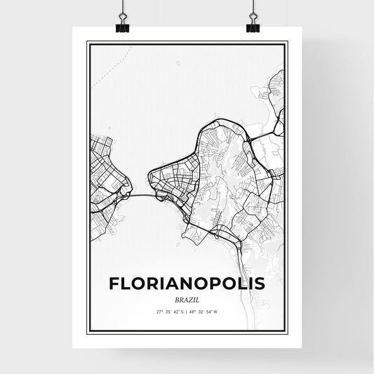 Florianopolis Brazil - Premium City Map Poster