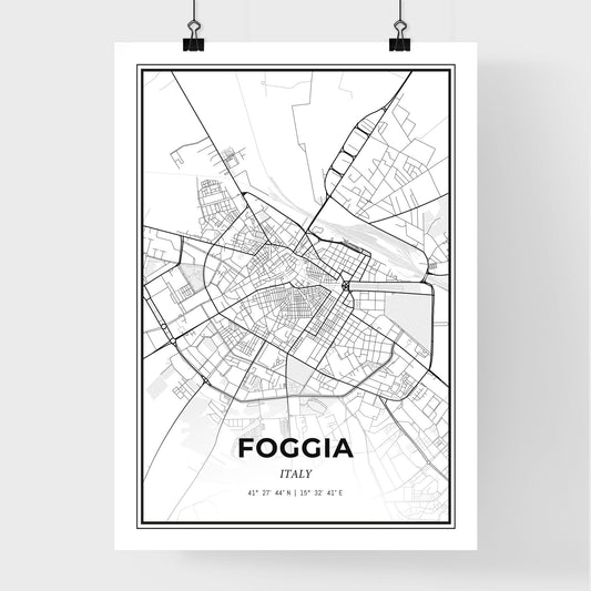 Foggia Italy - Premium City Map Poster