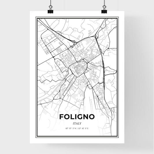 Foligno Italy - Premium City Map Poster