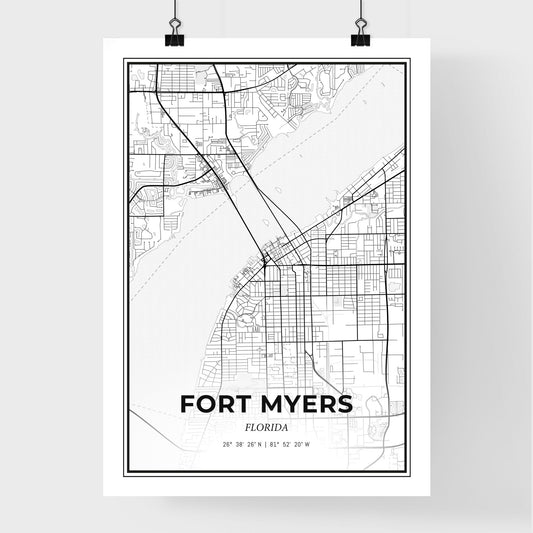 Fort Myers Florida - Premium City Map Poster