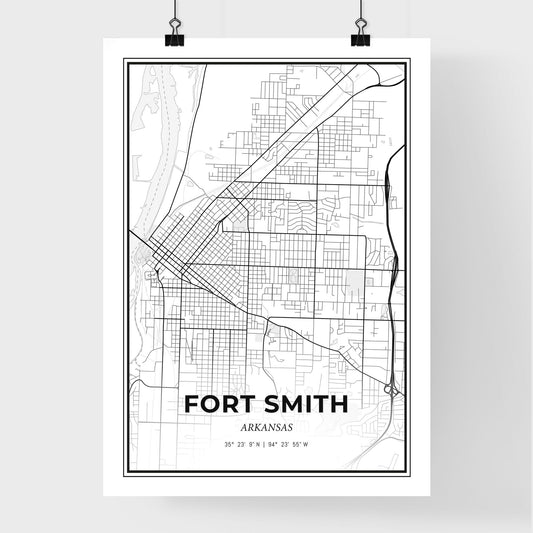 Fort Smith Arkansas - Premium City Map Poster