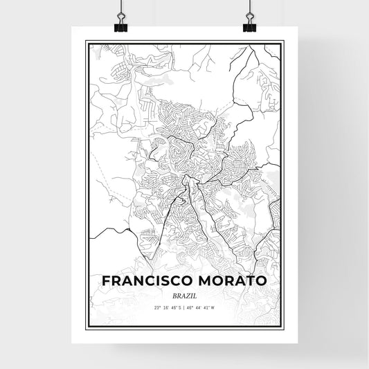 Francisco Morato Brazil - Premium City Map Poster