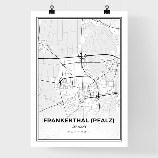 Frankenthal (Pfalz) Germany - Premium City Map Poster