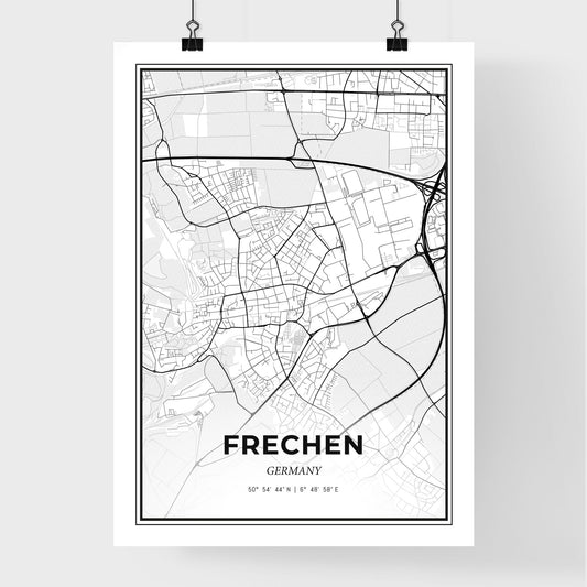Frechen Germany - Premium City Map Poster