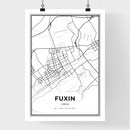 Fuxin China - Premium City Map Poster