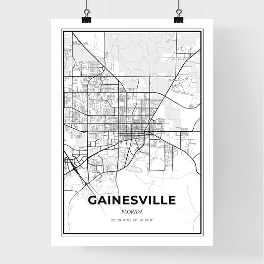 Gainesville Florida - Premium City Map Poster